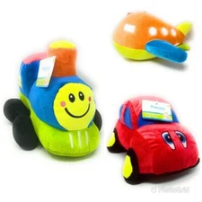 Premia Baby Care Transport Soft 10 inch Plush Toy Airplane, Car, and/or Train