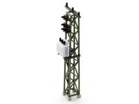 Mu N-A50317 - Fertigmodell Mittelspannungsmast Mit Trafo LuftgeküHlt - Spur N
