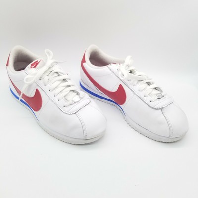 Nike Cortez Basic Leather Men Sneakers OG White Red Blue 9 | eBay