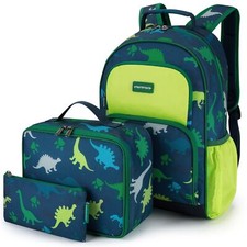 Kids Backpack Set Dinosaur Backpack for Kids Lightweight Elementary Bookbag f...