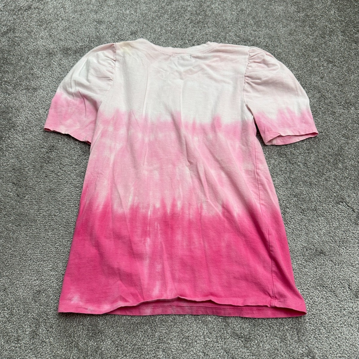 Aqua By Bloomingdale's Tie-Dye T-Shirt Womens XS Pink Puff