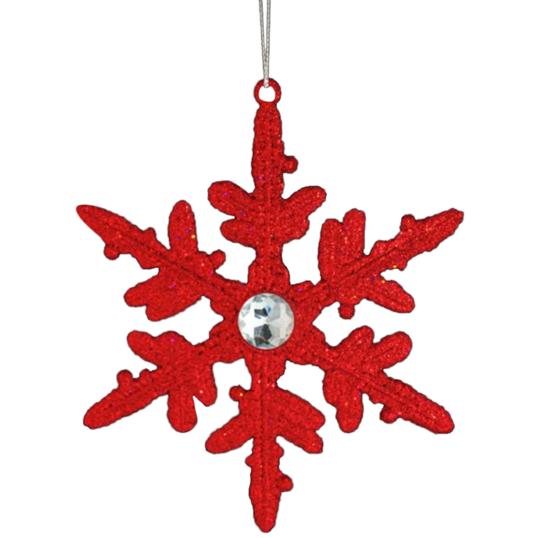 CHRISTMAS SNOWFLAKE TREE HANGERS BAUBLES DECORATIONS VINTAGE TRIMMINGS