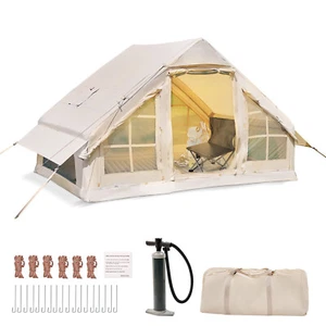 NAIZEA Tente de camping gonflable pour 6 Personnes Tentes gonflables avec pompe