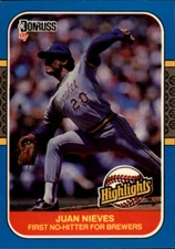 1987 Donruss Highlights Baseball Card #1-56 - Choose Your Card