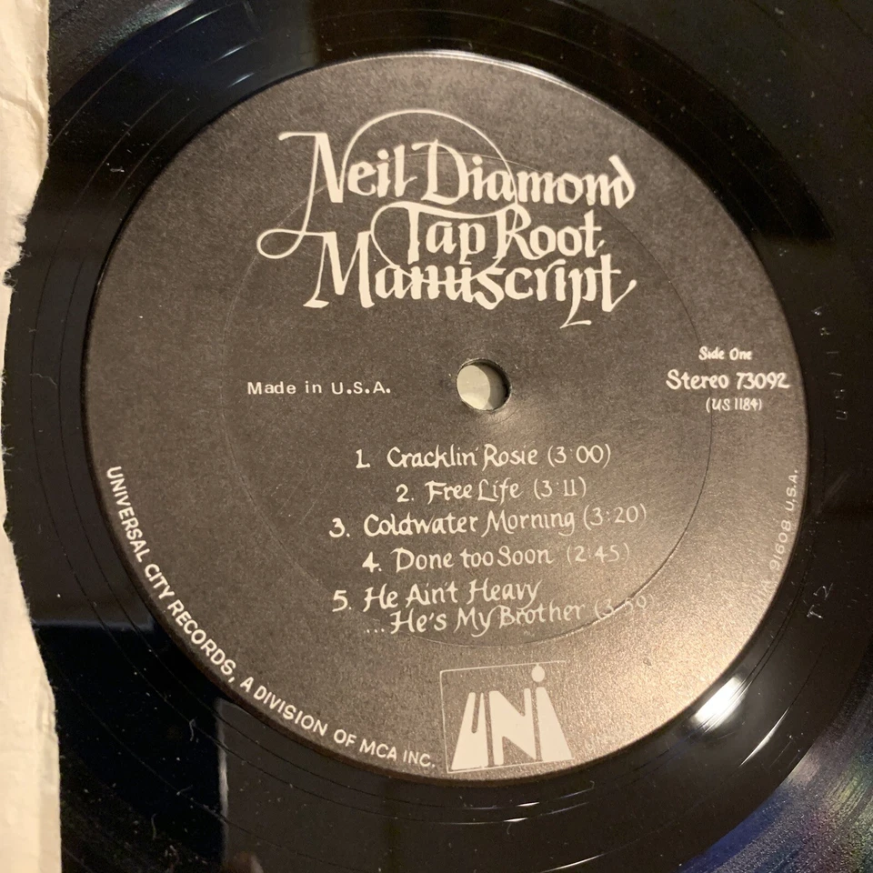 Neil Diamond Tap Root Manuscript LP UNI 1st USA Press GF + Booklet M-!!!! - Image 3 of 4