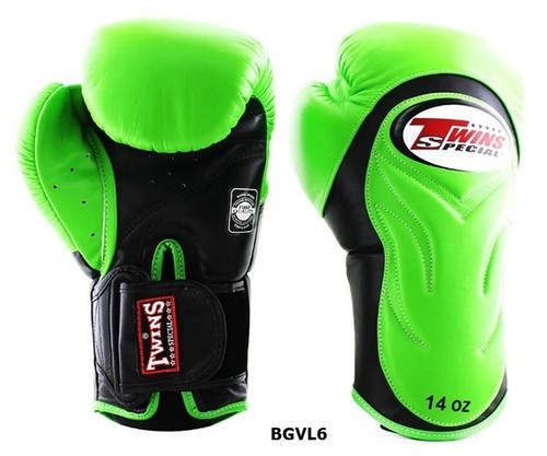 Muay Twins Special BOXING GLOVES Leather MMA BGVL6 real Made in TH Size 10-14 oz