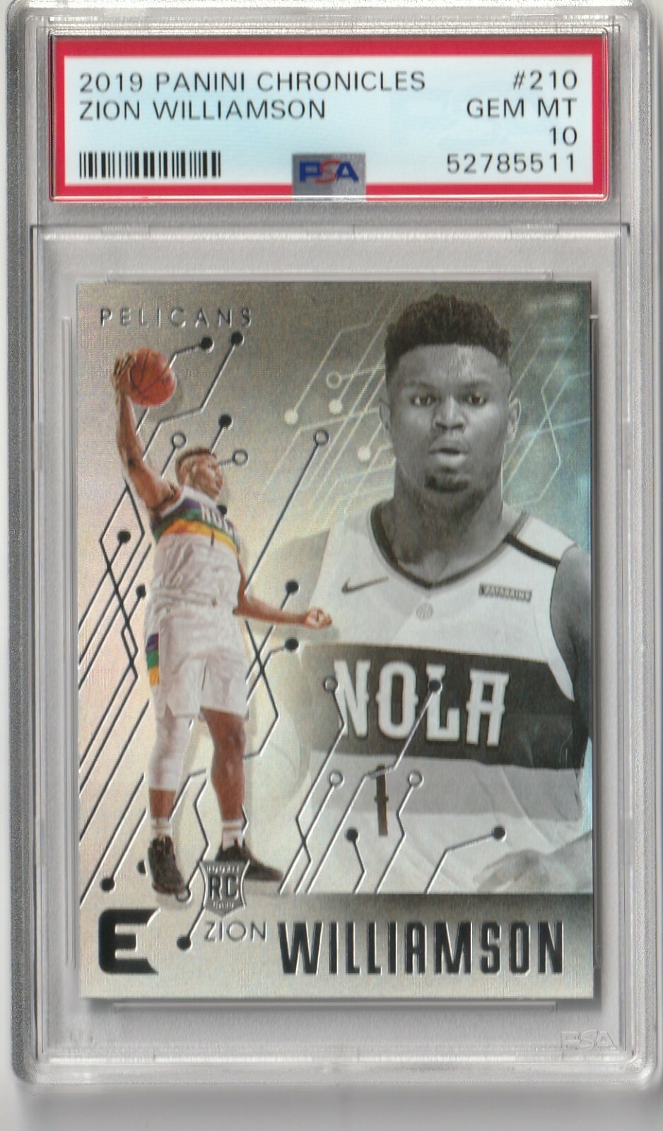 2019-20 Panini Chronicles Essentials ZION WILLIAMSON #210 RC Rookie - PSA 10