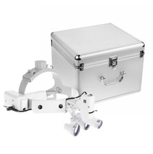 3.5X420mm Dental Binocular Loupes + 5W ENT LED Headlight Lamp White Aluminum Box