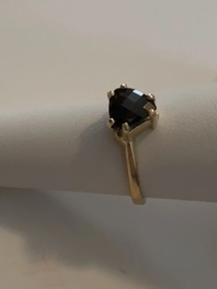 14kt 6.5mm Purple Violet Checkerboard Trillion Cut Spinel Ring,Sz 6.5, 2.4 Grams - Image 4 of 4