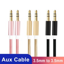 Cable auxiliar de audio conector a conector estéreo macho de 3,5 mm para automóvil PC teléfono MP3 iPod