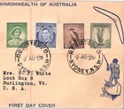 AUSTRALIA 1937 FDC KGVI Issues{4} Boomerang ILLUSTRATED First Day Cover YM37