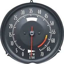 1972-1974 Corvette Tachometer Assembly With 6000 Rpm Red Line 1972-1974 Corvette Tachometer Assembly With 6000 Rpm Red Line