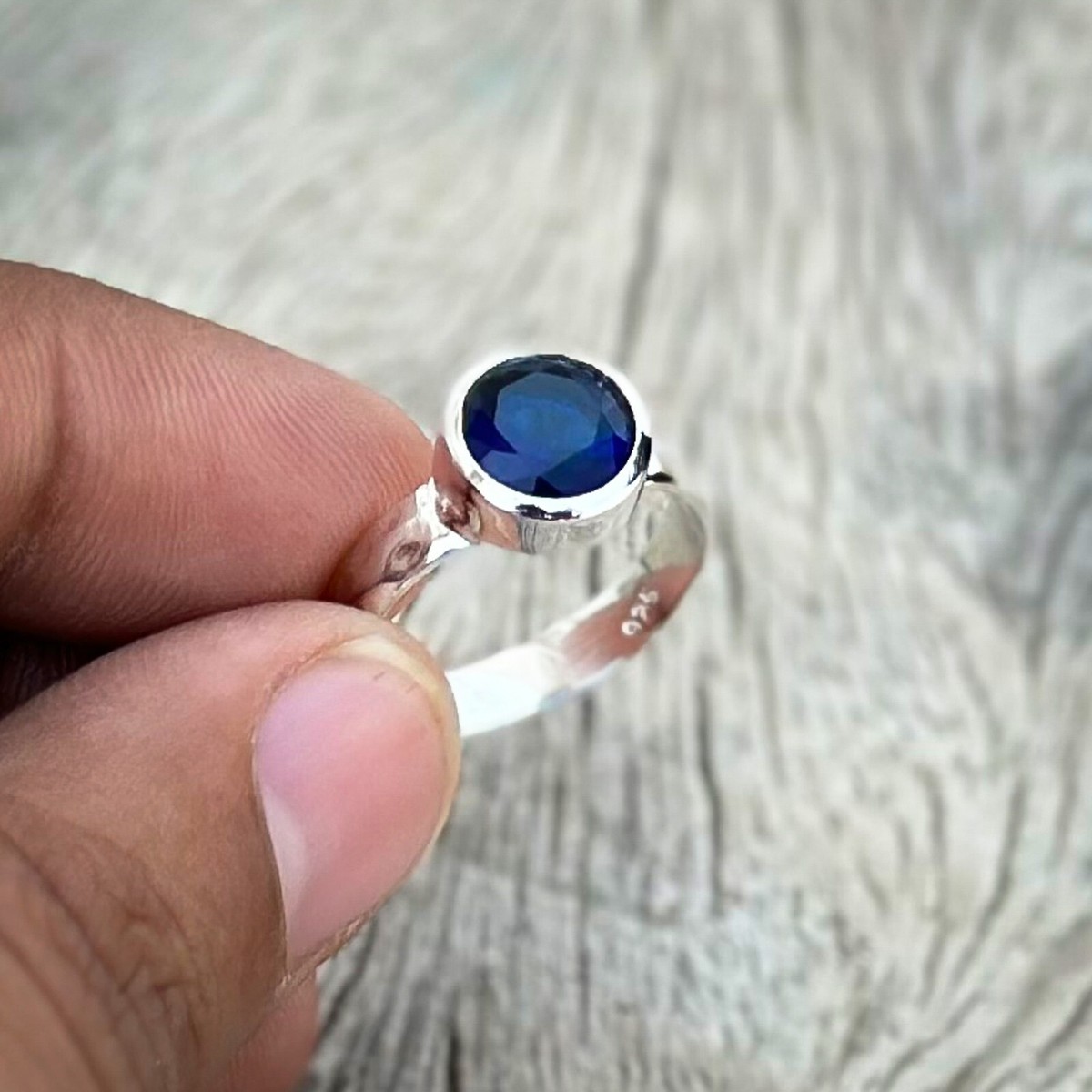 MeiBaPJ Pulsera De Piedras Preciosas De Zafiro Natural Para Mujer Brazalete De Piedra Azul De Plata