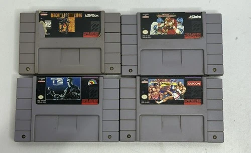 Lot Of 4 Original Super Nintendo Entertainment System Games-Tested
