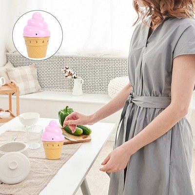 1pc Funny Ice Cream Mechanical Timer Practical Kitchen Timer Erinnerung (Pink)
