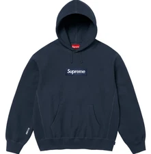 Supreme Box Logo Hooded Sweatshirt FW25 Navy - Sizes Medium Large XL XXL