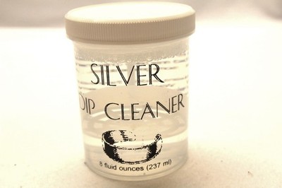 Silver Coin and Jewelry Cleaner, 8 fl oz, 237ml with Dipping Basket