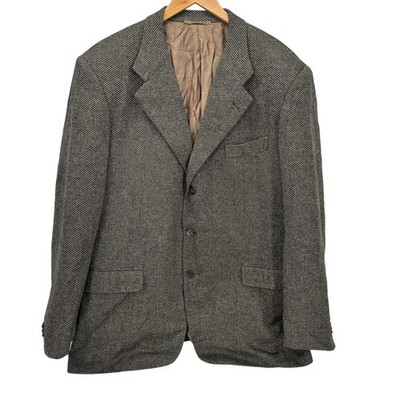 Baldessarini Hugo Boss Blazer Mens 48 Cashmere Wool Tan Jacket Made in Italy