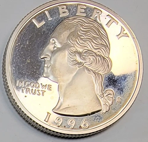 1996-S Proof Washington Quarter in Beautiful condition- 90% Silver