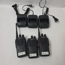 Lot Of 3 Baofeng BF 888S 2-Way 5v Radios Walkie Talkie & Chargers▪︎ As IS READ