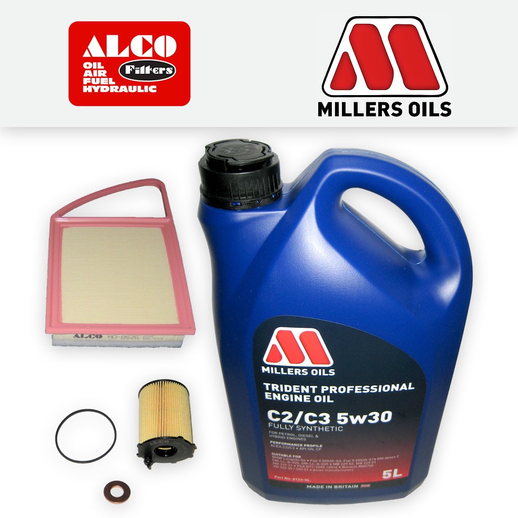 SERVICE KIT for CITROEN DS3 1.4 1.6 HDI OIL AIR FILTERS +5w30 C3 OIL (2009-2015)