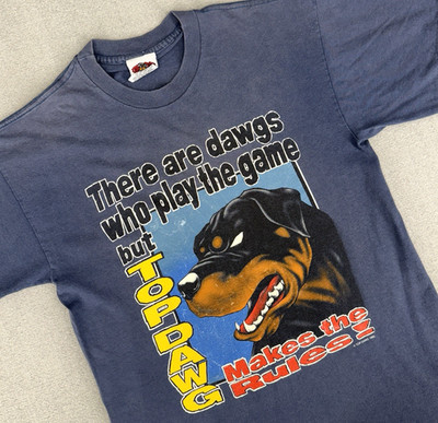 90's Top Dawg Youth XL Shirt Rottweiler Dog Kids Streetwear Hip
