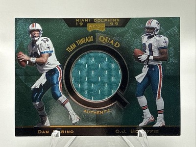 1999 Playoff Absolute DAN MARINO McDuffie Collins Karim Team Threads Quad #TQ16