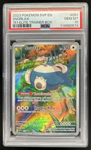 2023-25 Pokemon SV Black Star Promos Snorlax #051 PSA 10 GEM MINT
