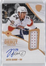 2023 Upper Deck Ultimate Collection Debut Threads 53/99 Justin Sourdif Auto 12ll