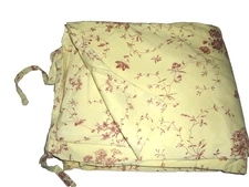 IKEA ALVINE BUKETT YELLOW & CRANBERRY RED FLORAL (1) TIE-TOP FULL DUVET 80X82