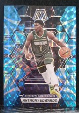 2022-23 Panini Mosaic Basketball Anthony Edwards Reactive Blue Prizm #26