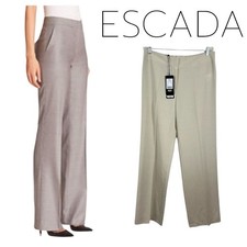 ESCADA Tanja High Rise Wide Leg Trousers Dress Pants Womens 12 US 42 German 