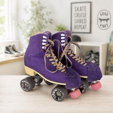 Jackson Vista Purple Suede Roller Skates Womens 10 Pilot Pulse Outdoor