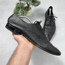 Versace Collection Men's Oxford Shoes Black Leather Size 42 US 8.5/9 