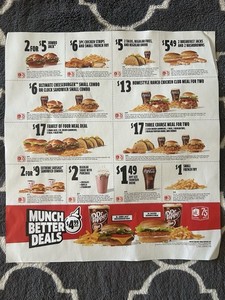 Sheet Of Jack In The Box Coupons Exp 8/3/26