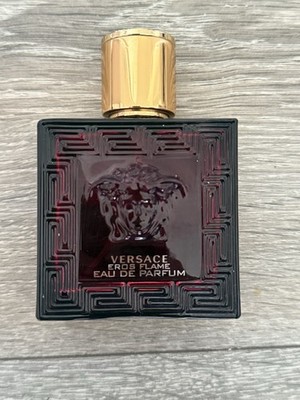 EMPTY  Versace Eros Flame 50ml Bottle | Red Glass Collector s Piece with Cap