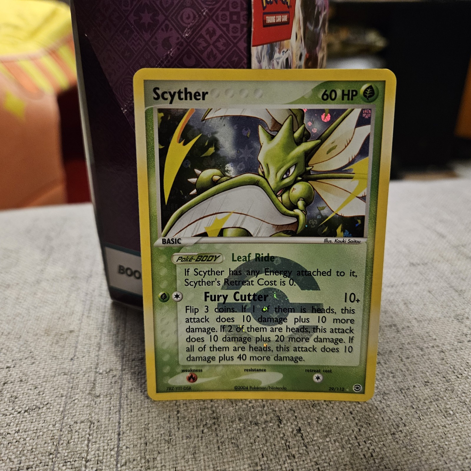 Scyther Pokemon TCG FireRed & LeafGreen Reverse Holo Rare Card #29/112