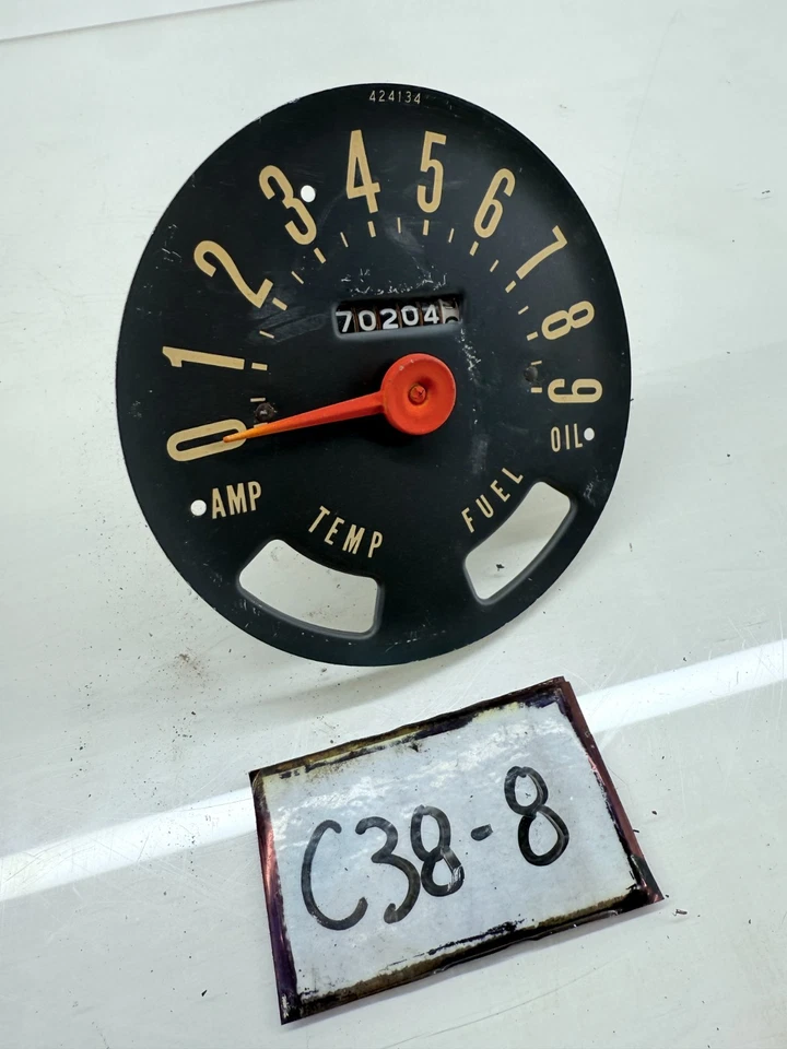 Cara velocímetro OEM 1950s 1960s Willys Jeep CJ5 CJ6 C38-8 Foto 2 de 4