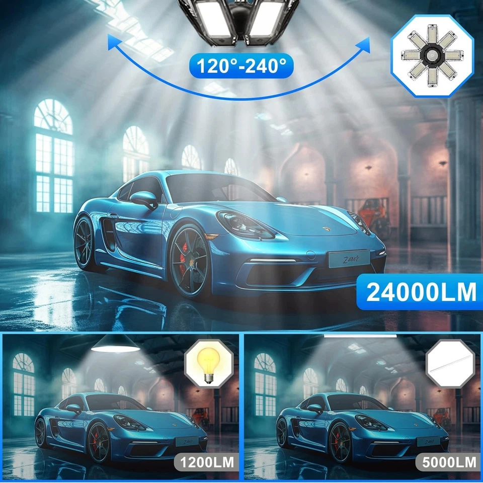 (Qty1) LED Garage Light VERY VERY Bright Screw in E26/E27 Ceiling Shop Work Lamp - Image 3 of 4