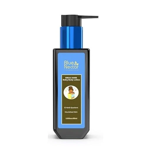 Blue Nectar Baby Lotion with Nourishing Organic Ghee, Body Butters and Ayurve...