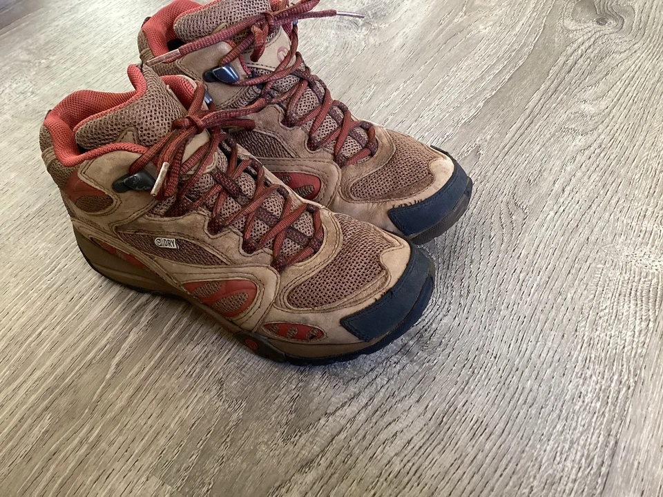 Merrell Mujer Talla 7 Azura Botas Rojo Impermeable Senderismo Botines Zapatos J24322 Foto 2 de 4