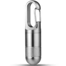 Titanium Pill Case, Keychain Holder, Travel Box Container, Portable Organizer...