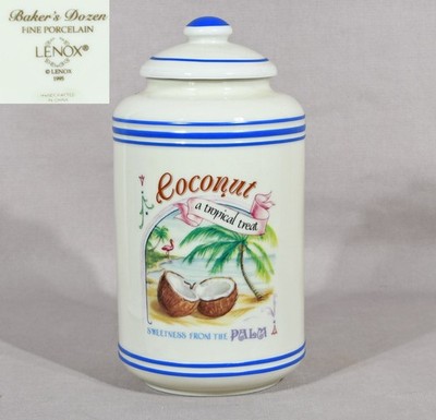 Lenox Bakers Dozen Canistr Coconut 6 3/4'' Tall With Lid