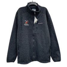 NWT Mens COLUMBIA Walt Disney Imagineering Gray Fleece Lined Sweater Jacket XL