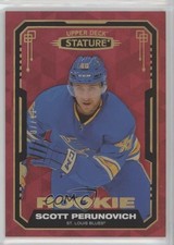 2021 Stature Rookies Red Design & Photo Variant 7/11 Scott Perunovich #180 15ok
