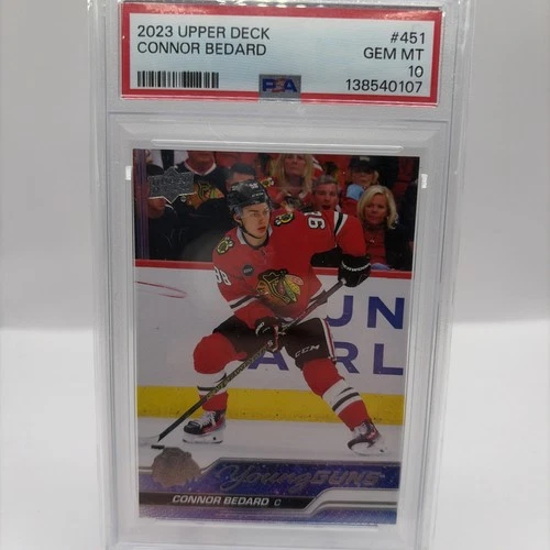 2023-24 Upper Deck Series 2 Connor Bedard Young Guns RC Rookie #451 PSA 10