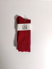 b studio -women's socks - red- Cashmere Blend - Made in USA J5