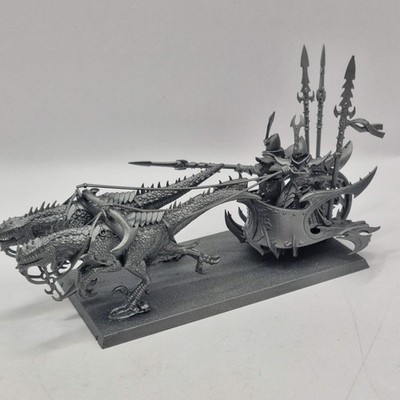 Warhammer the Old World Dunkelelfen Cold One Streitwagen BJ181