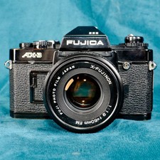 Fujica AX-3 Lens X-Fujinon  50mm f 1.9 Slr Camera Kit, Tested, Working Order