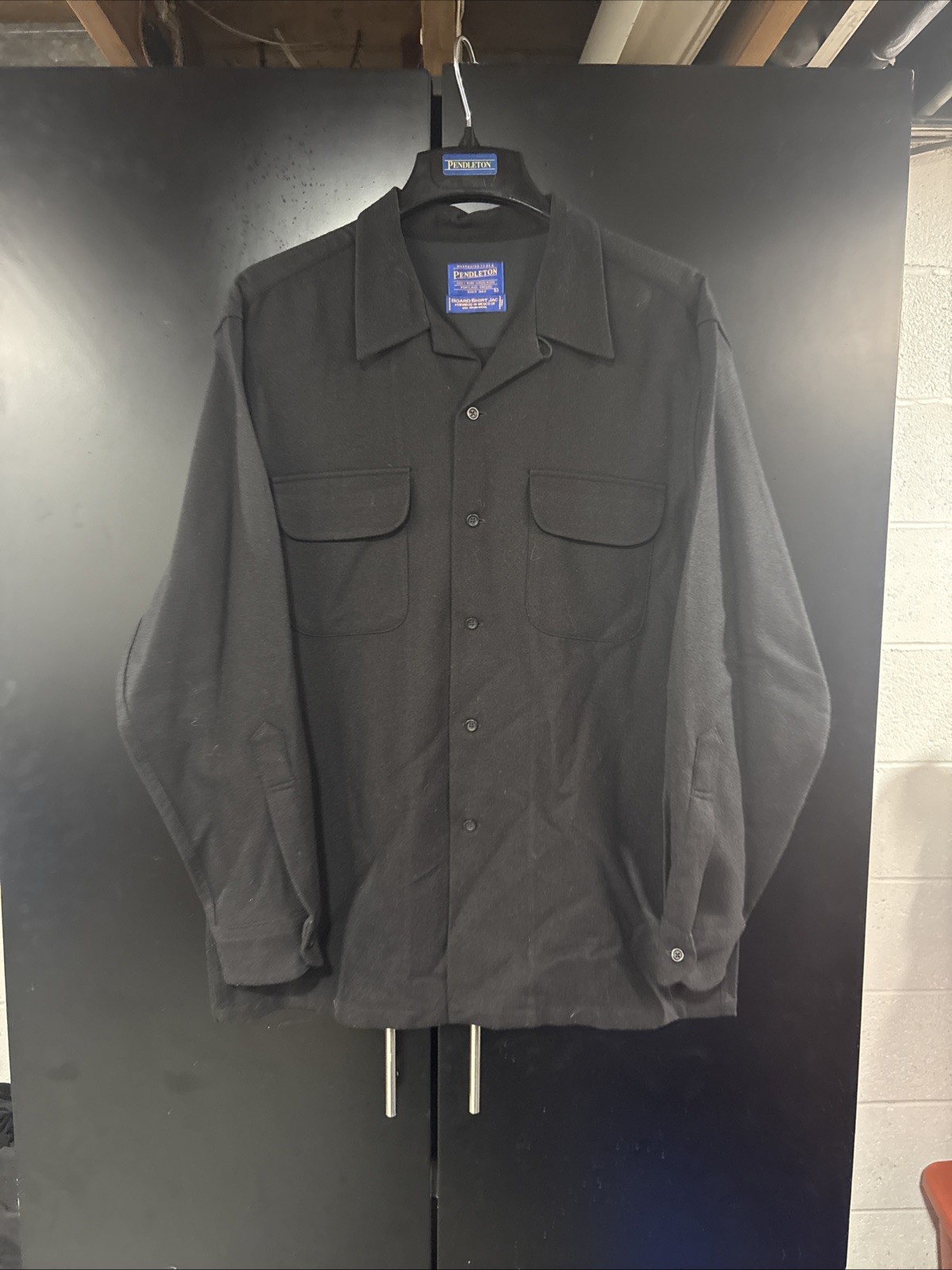 Pendleton Black Wool Loop Collar Original Board S… - image 1